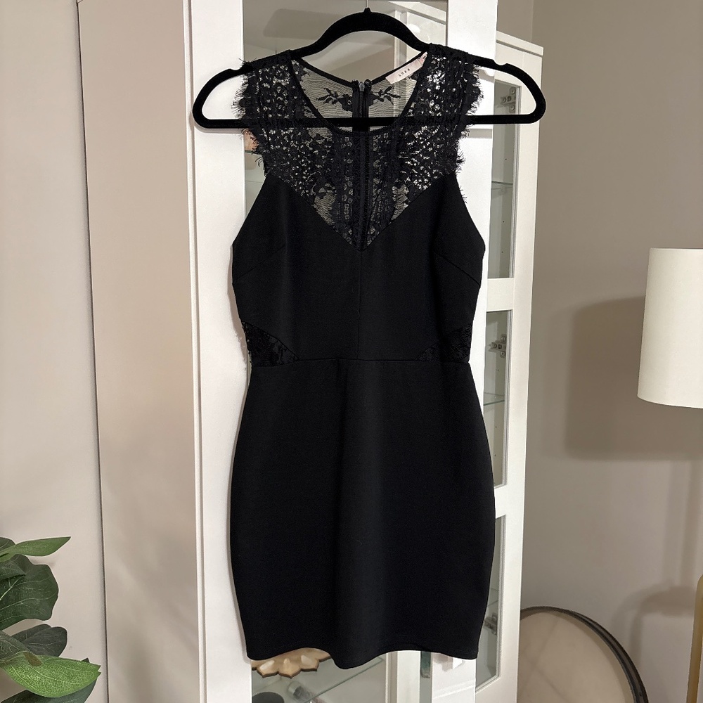 Anthropologie Lush lace detail mini dress S/M